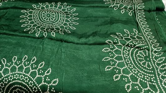 Green Mystic Mashru vegan silk saree SA25859