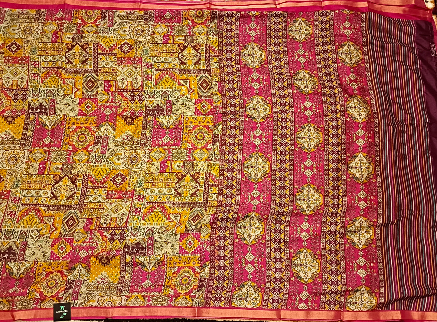 Yellow sugandha vegan digital malai cotton saree SA25579