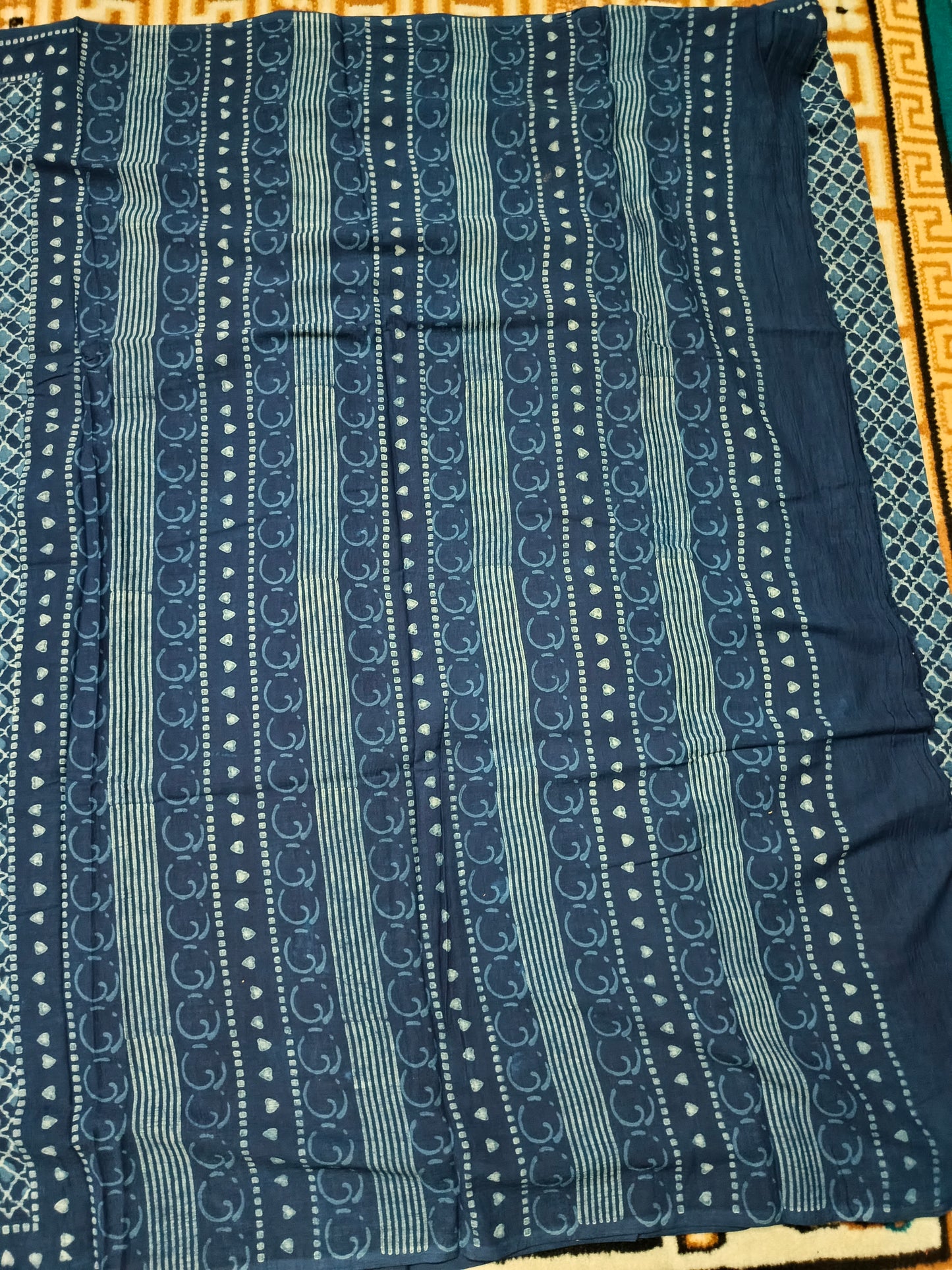 Indigo Vegan bamboo mull cotton saree HA25477