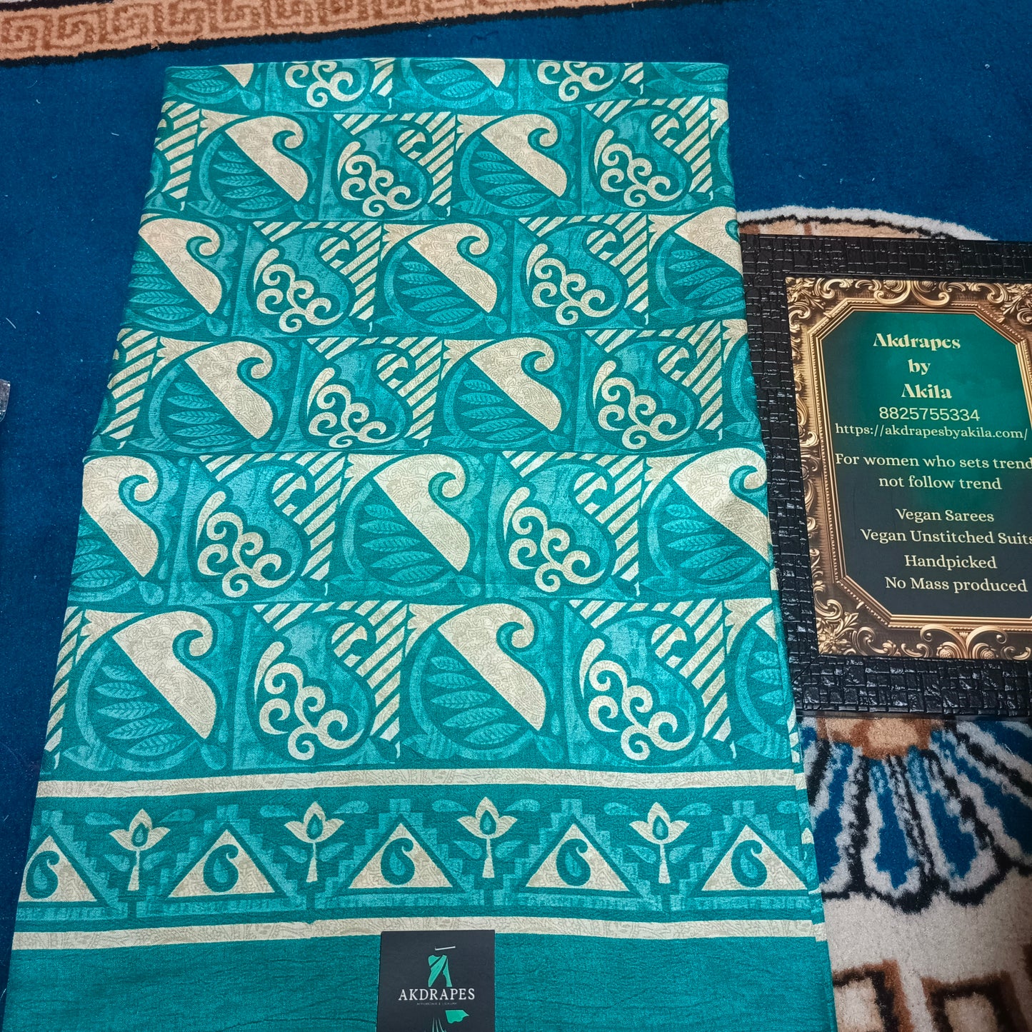 Green Vriddhi silk vol 7 vegan tussar crepe digital saree SA25661