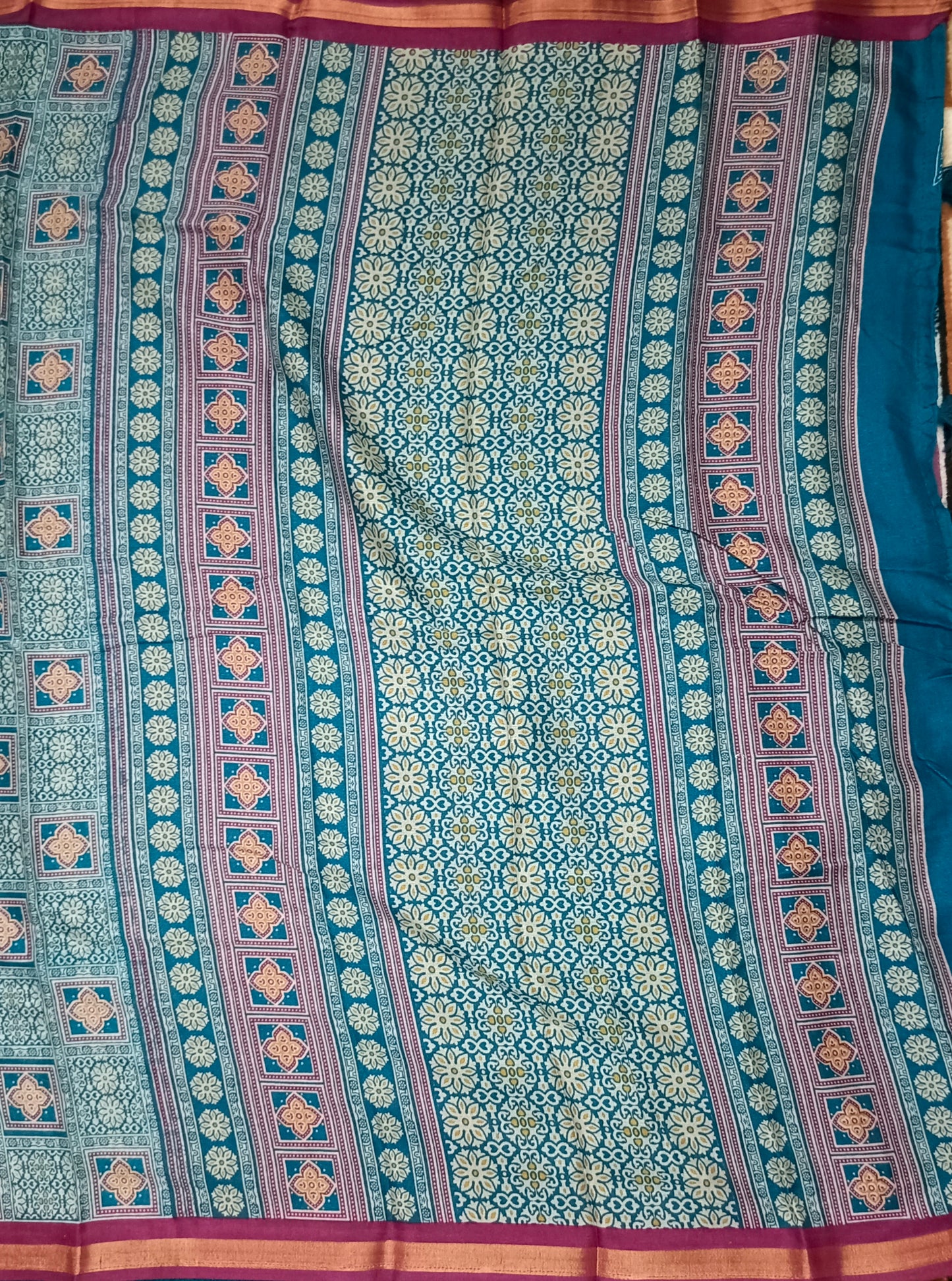 Blue sugandha vegan digital malai cotton saree SA25577