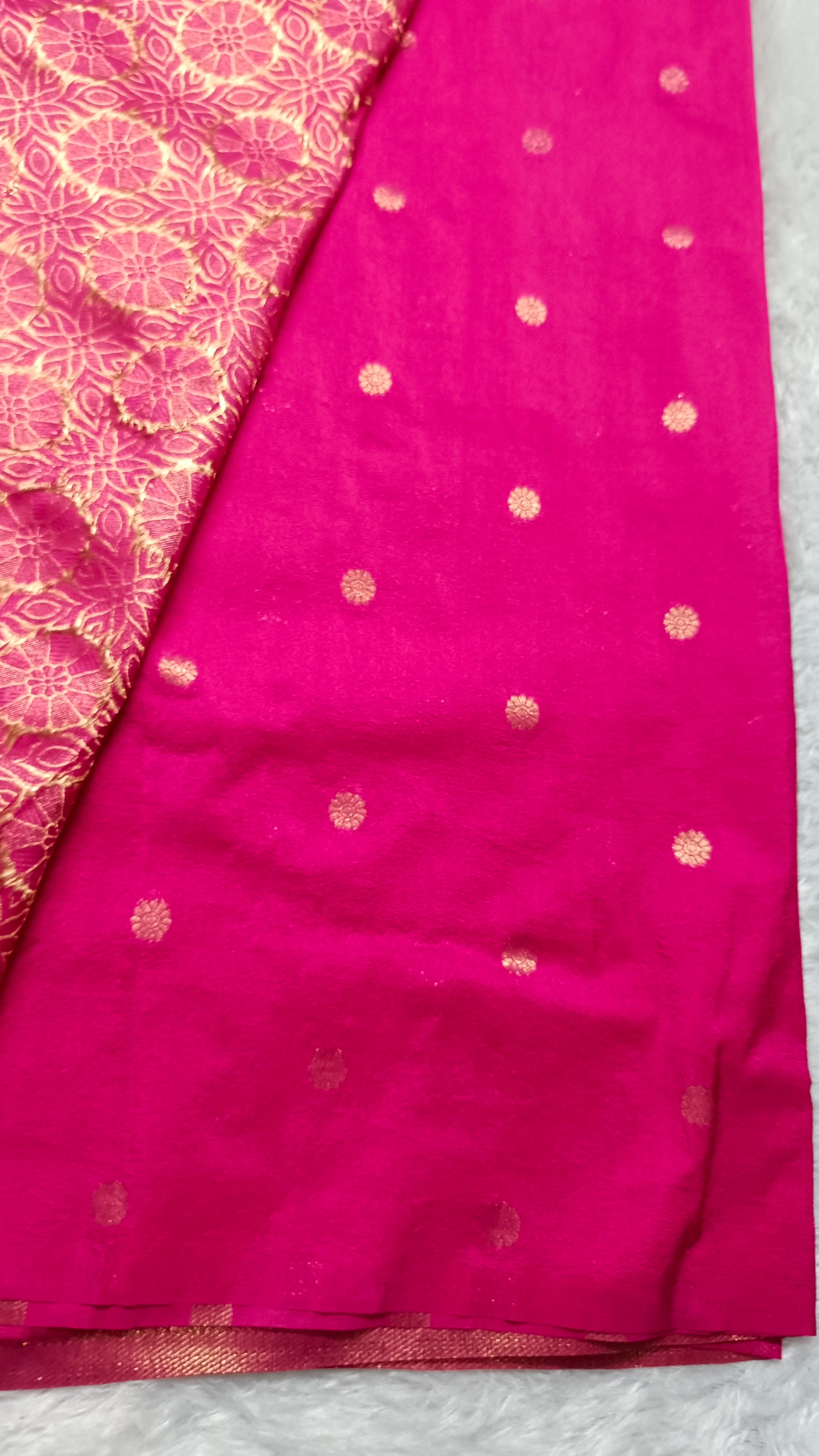 Pink Sudar Chakkram vegan kaddi georgette saree MA25100