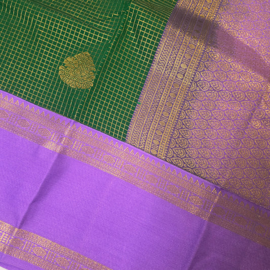 Green Lavender Parampara vegan kanchi silk saree GA26161