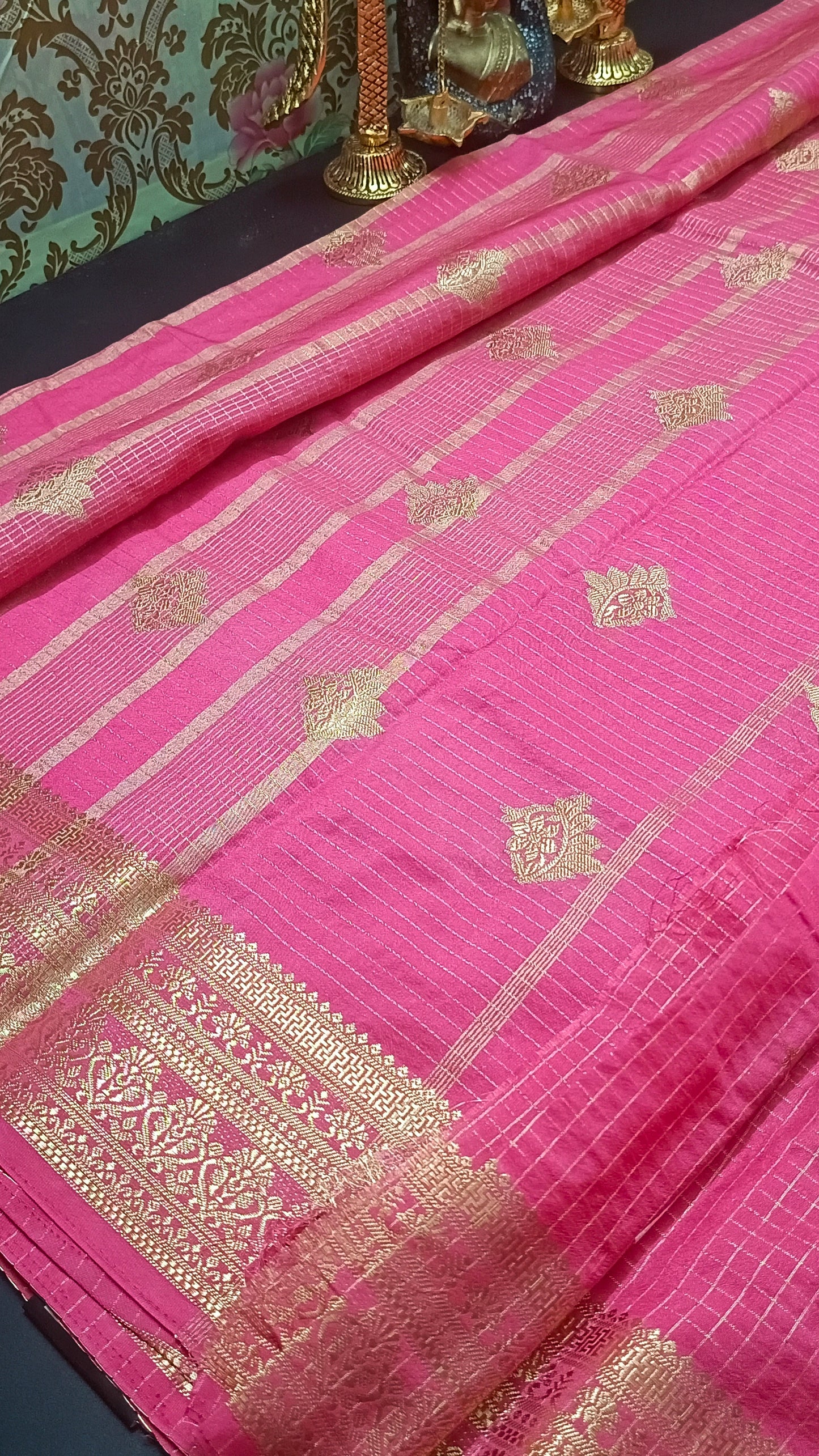 Pink Jaalika Vegan Viscose Georgette Saree MA25222