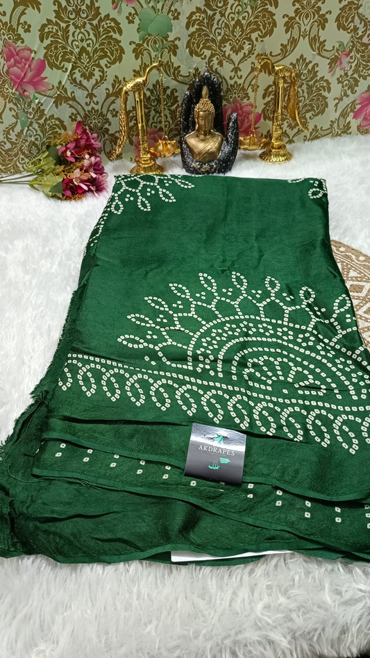 Green Mystic Mashru vegan silk saree SA25859