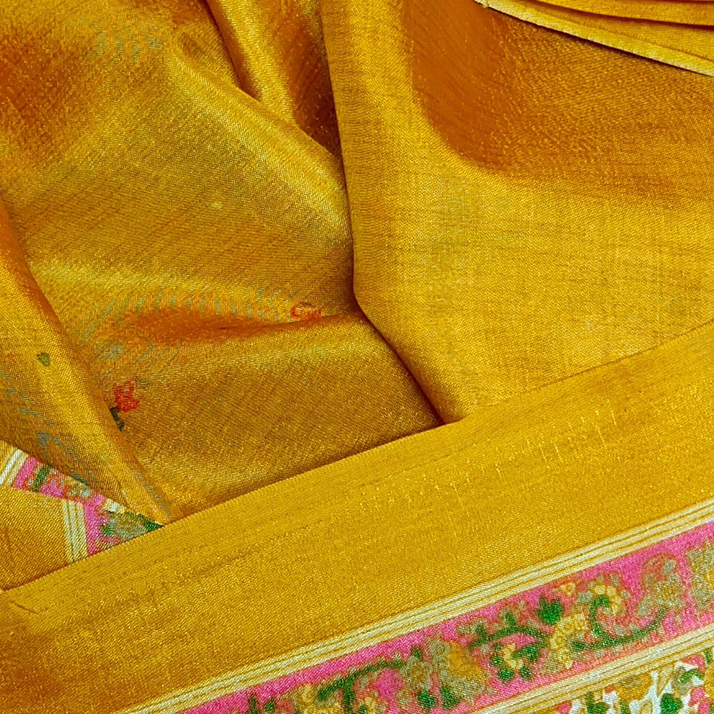 Yellow Vriddhi silk vol 1 floral vegan tussar crepe digital saree SA25637