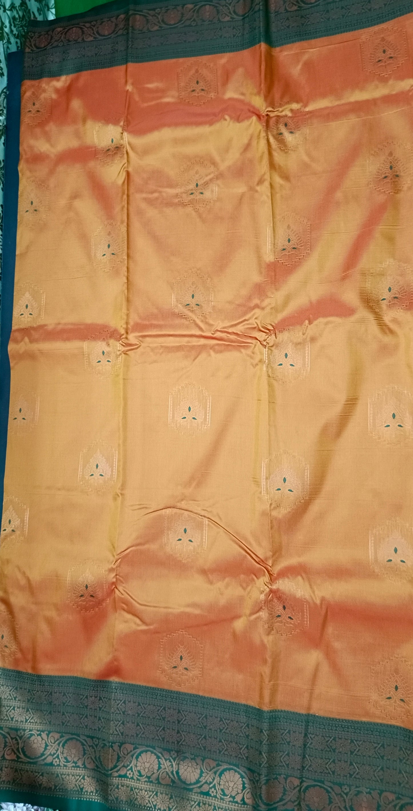 Mustard Green Anantha vastra Vegan Kanchi soft silk saree MA25123