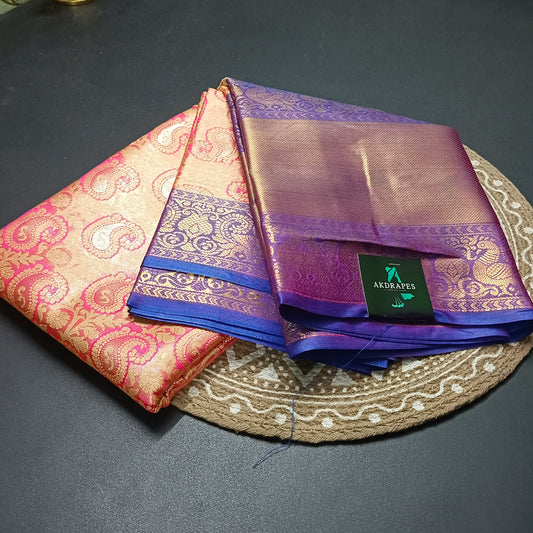 Pink Amarpalli vegan kanchi bridal tissue saree JA25310