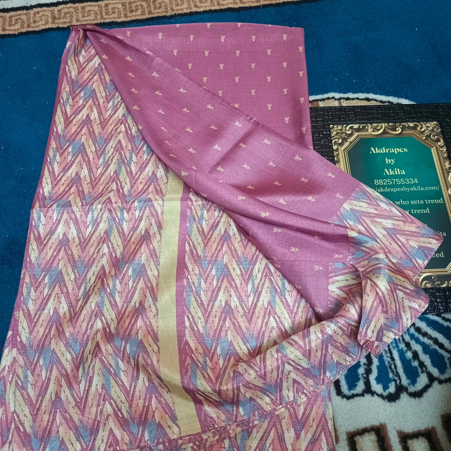 Onion pink Kashmiri vegan crepe Silk vol 03 SA25668