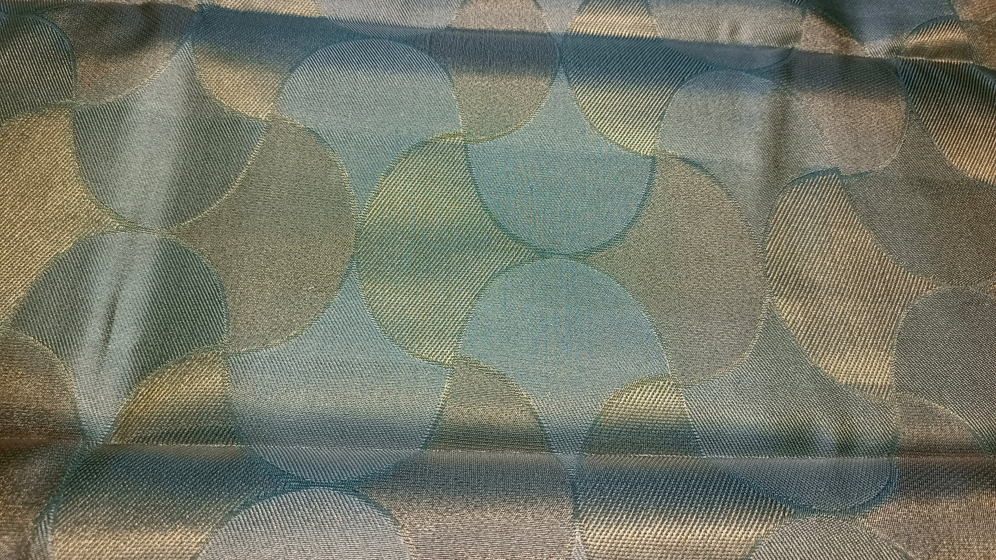 Ice blue Radiance Heritage vegan self tissue kanchi silk saree LA25936