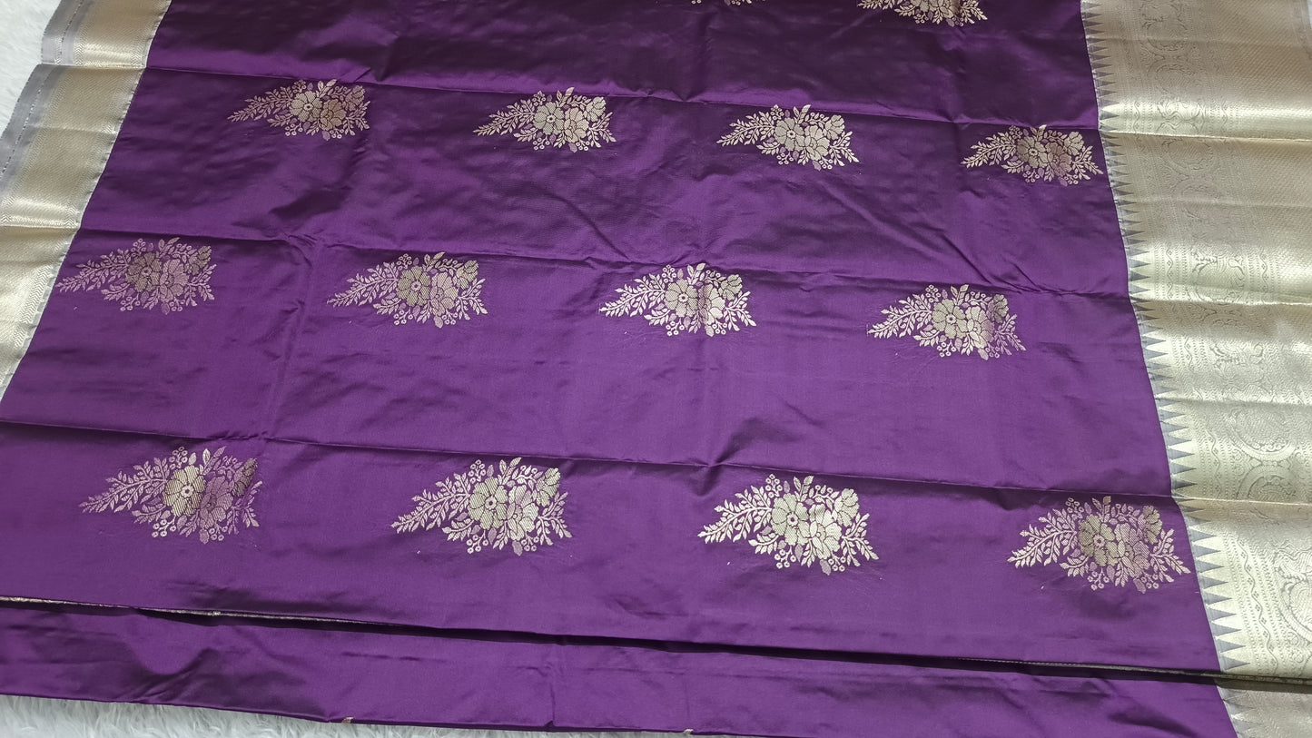 Violet Varnajalam vegan premium kanchi silk saree LA25911