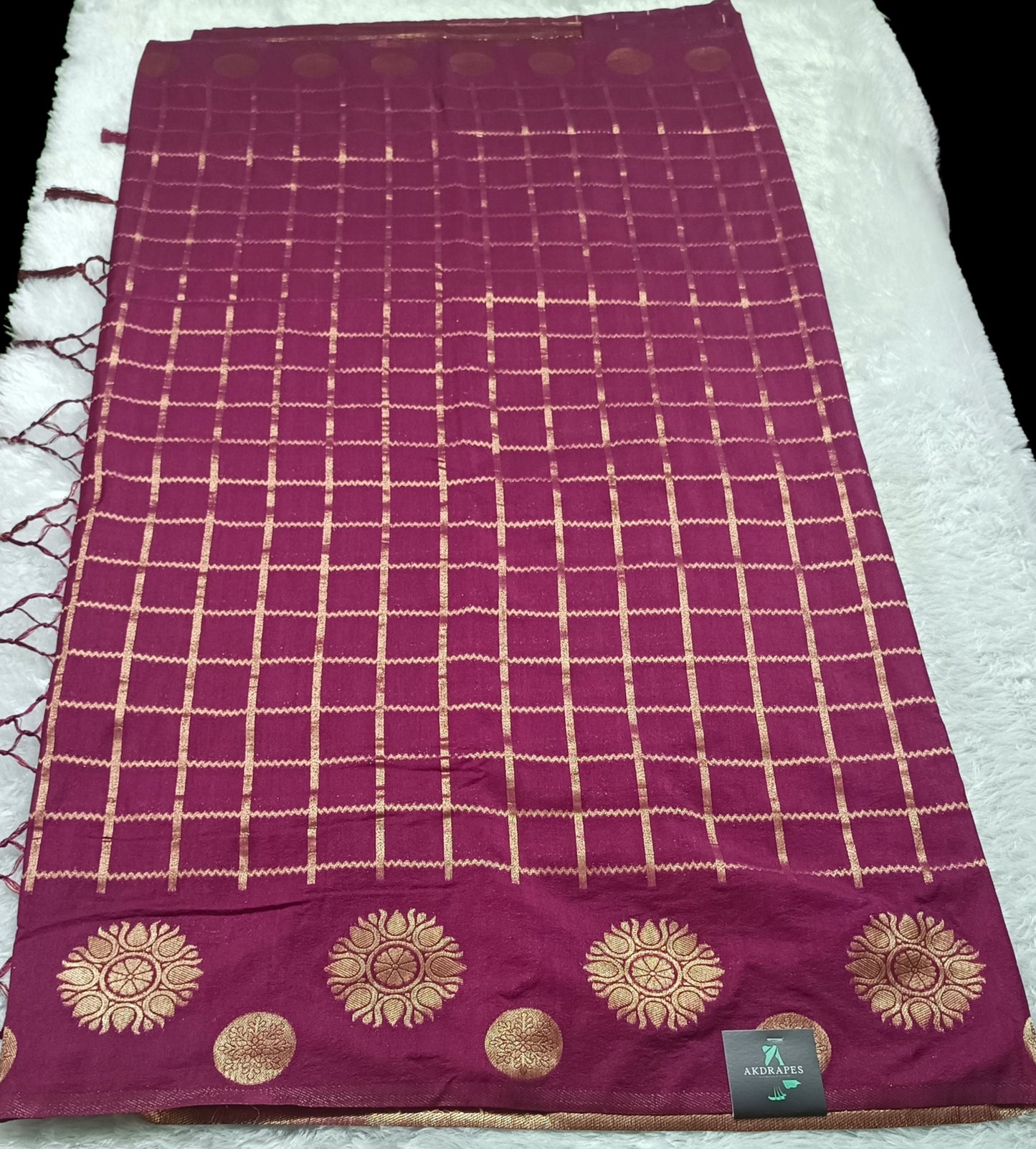 Wine Sudar Chakkram vegan kaddi georgette saree MA25093