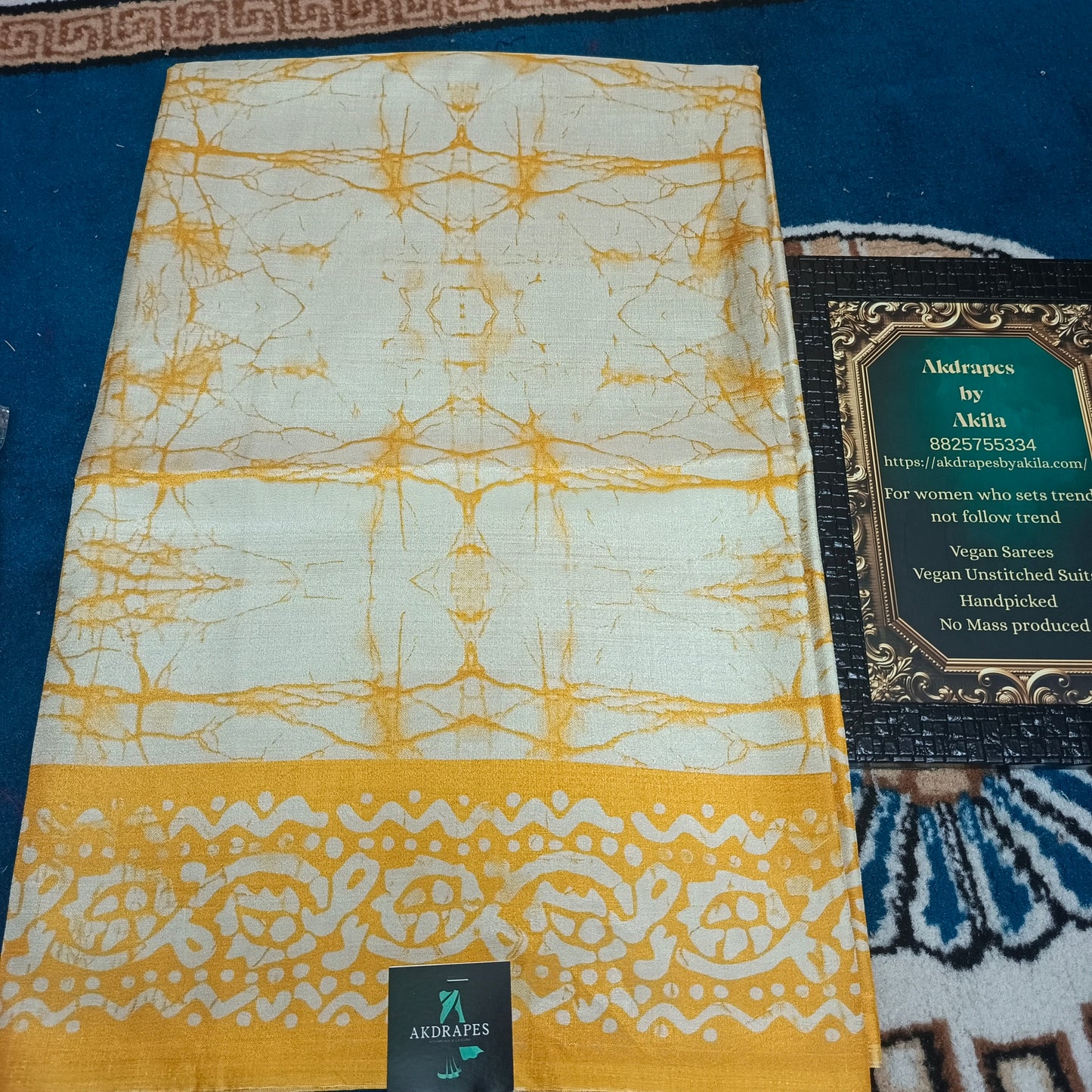 Yellow Vriddhi silk vol 5 Batik vegan tussar crepe digital saree SA25652