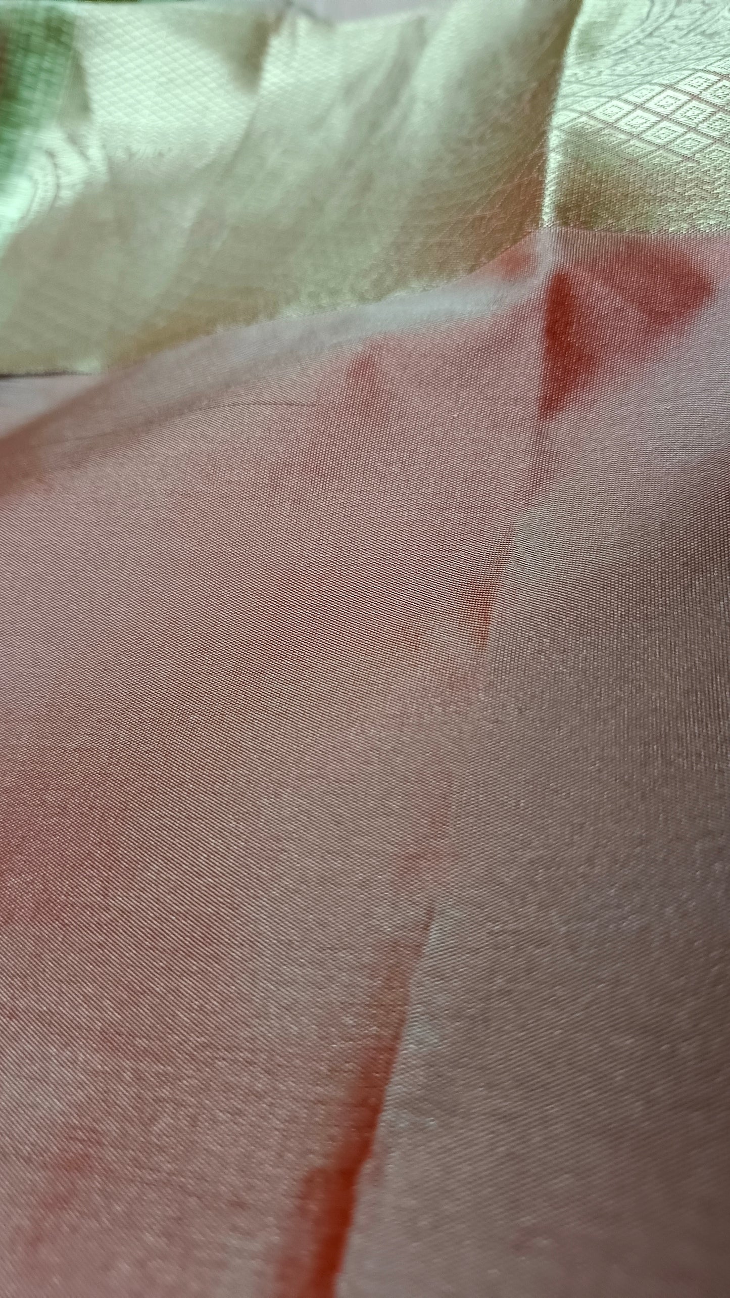 Maroon with pastel peach Parijatham Vegan premium kanchi brocade silk saree LA25929