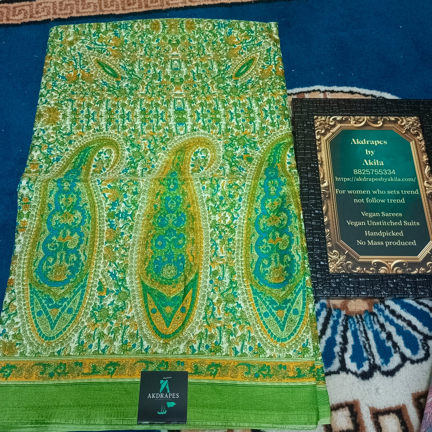 Green Vriddhi silk vol 1 floral vegan tussar crepe digital saree SA25635