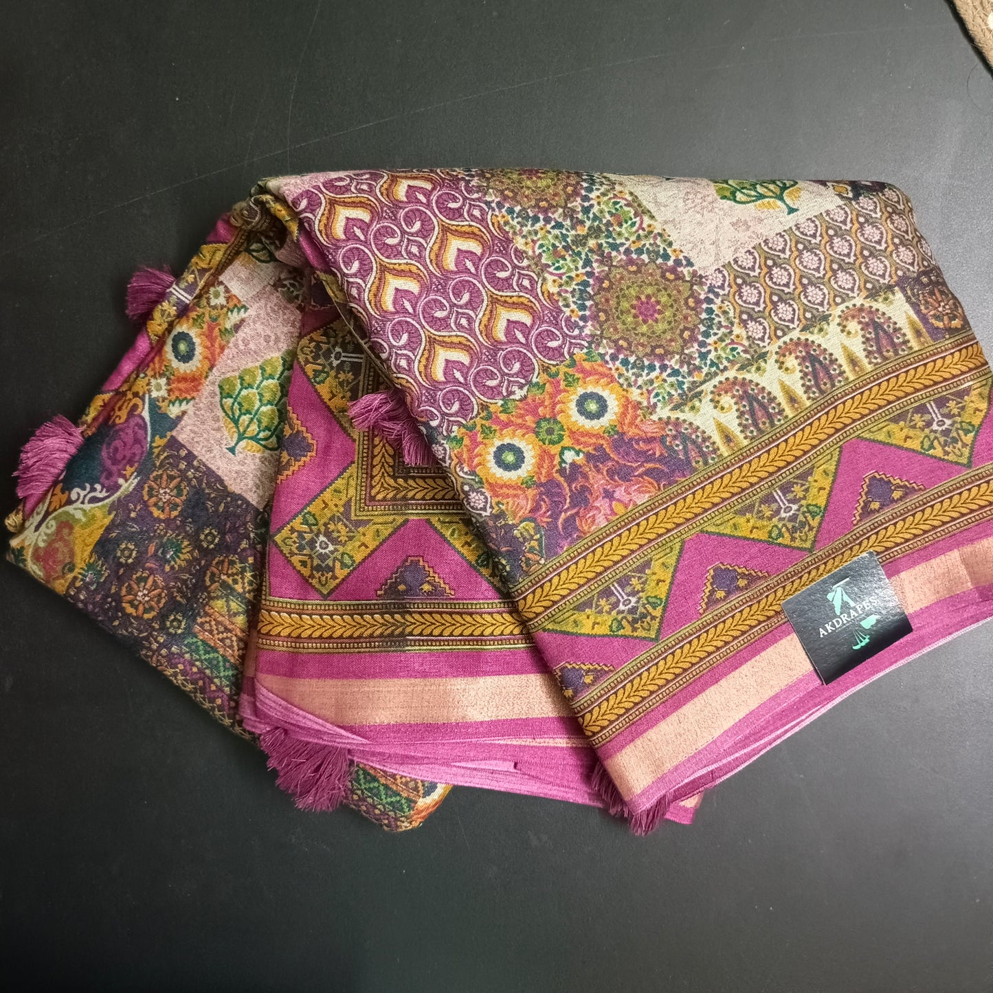 Pink sugandha vegan digital malai cotton saree SA25576