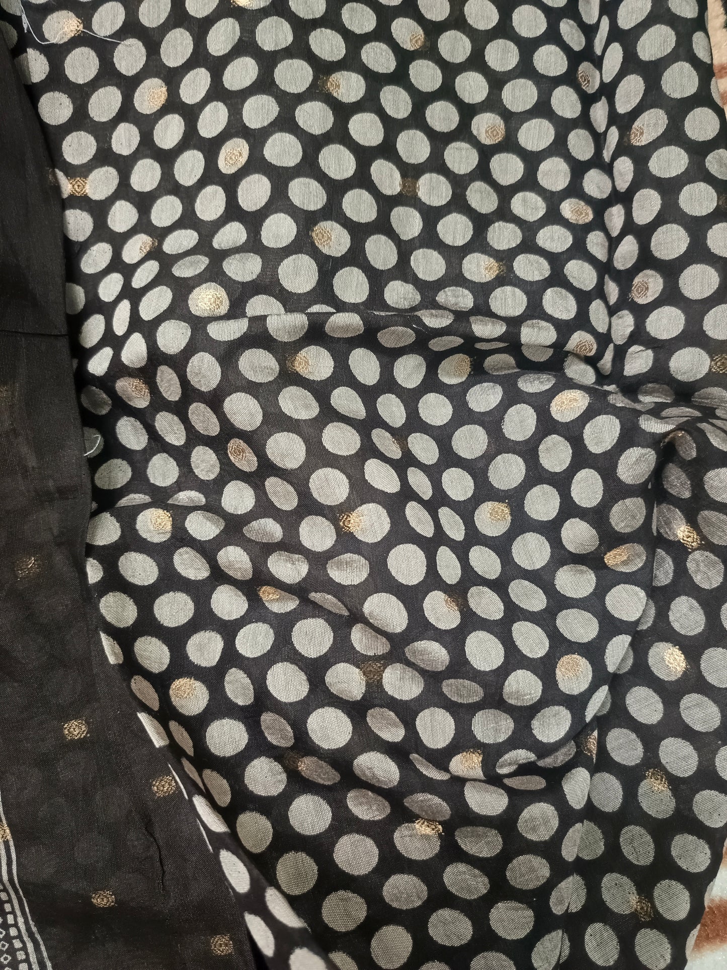 Red Bamboo zari Vegan Chanderi cotton saree HA25463