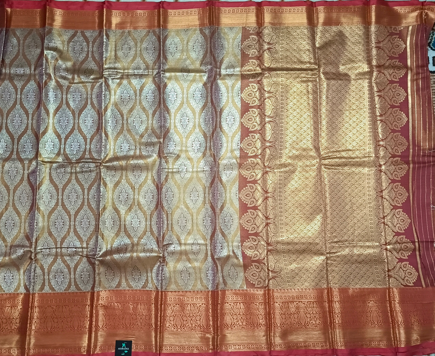 Red Gold Swarnika Vegan bridal silk saree JA25311
