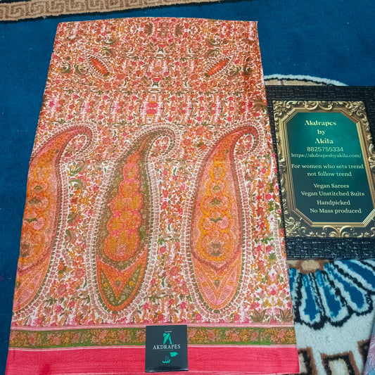 Pink Vriddhi silk vol 1 floral vegan tussar crepe digital saree SA25636