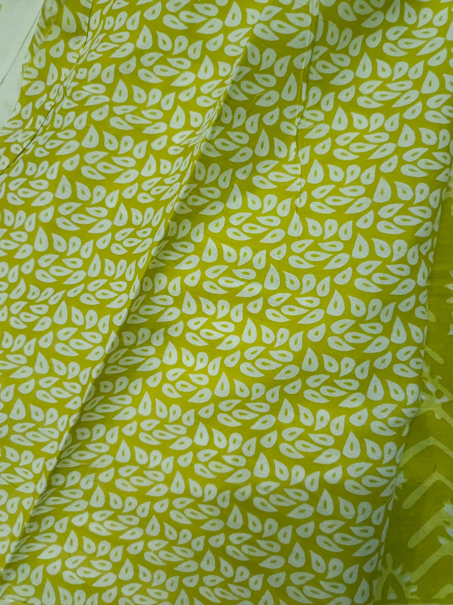 Green Vegan floral Jaipur cotton saree SA25749