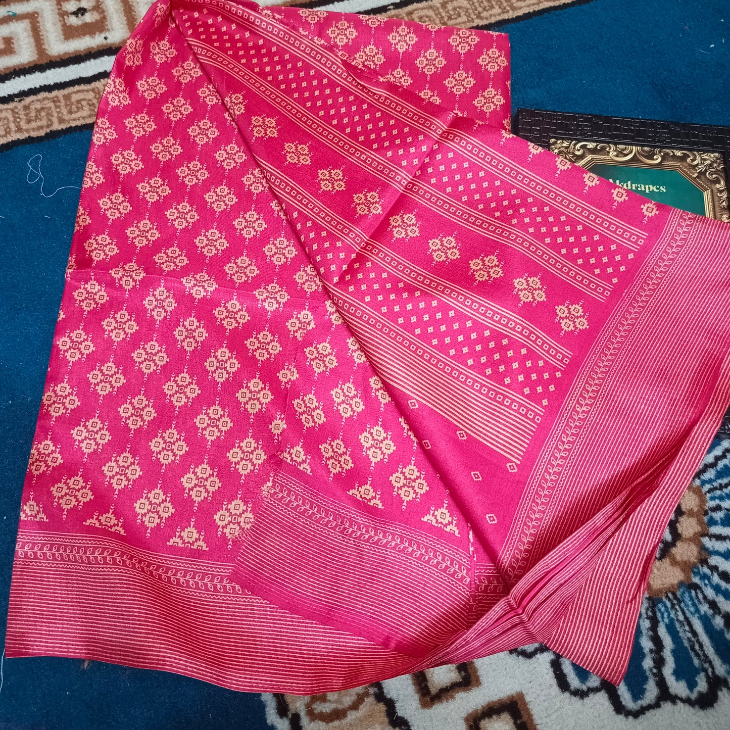Pink Kashmiri vegan crepe Silk vol 01 SA25664