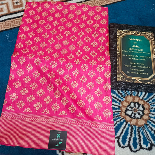 Pink Kashmiri vegan crepe Silk vol 01 SA25664