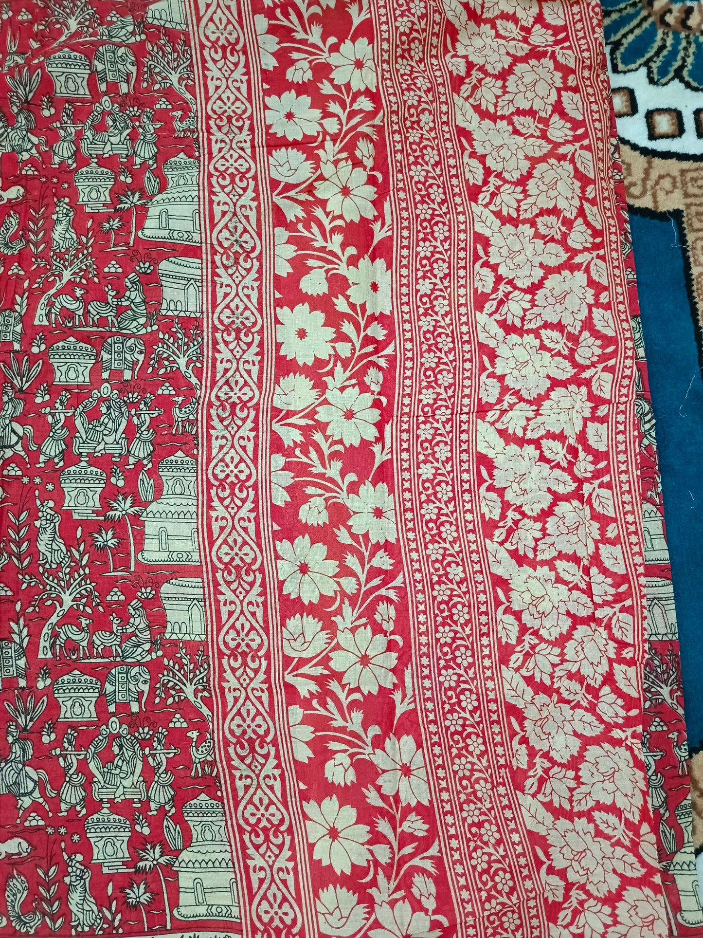 Pink Ganga Mull Cotton kalamkari saree SA25855