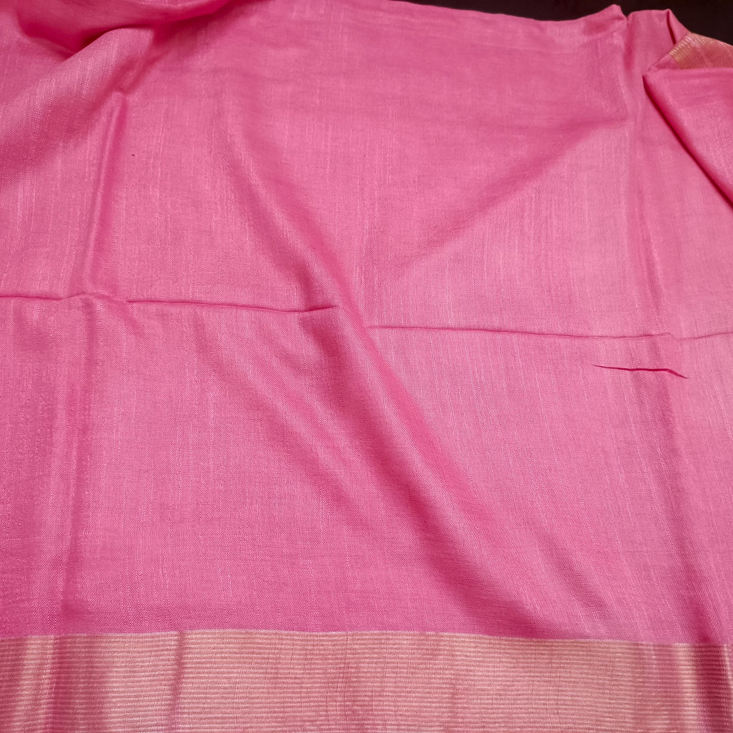 Pink  Candy vegan linen saree HA25513