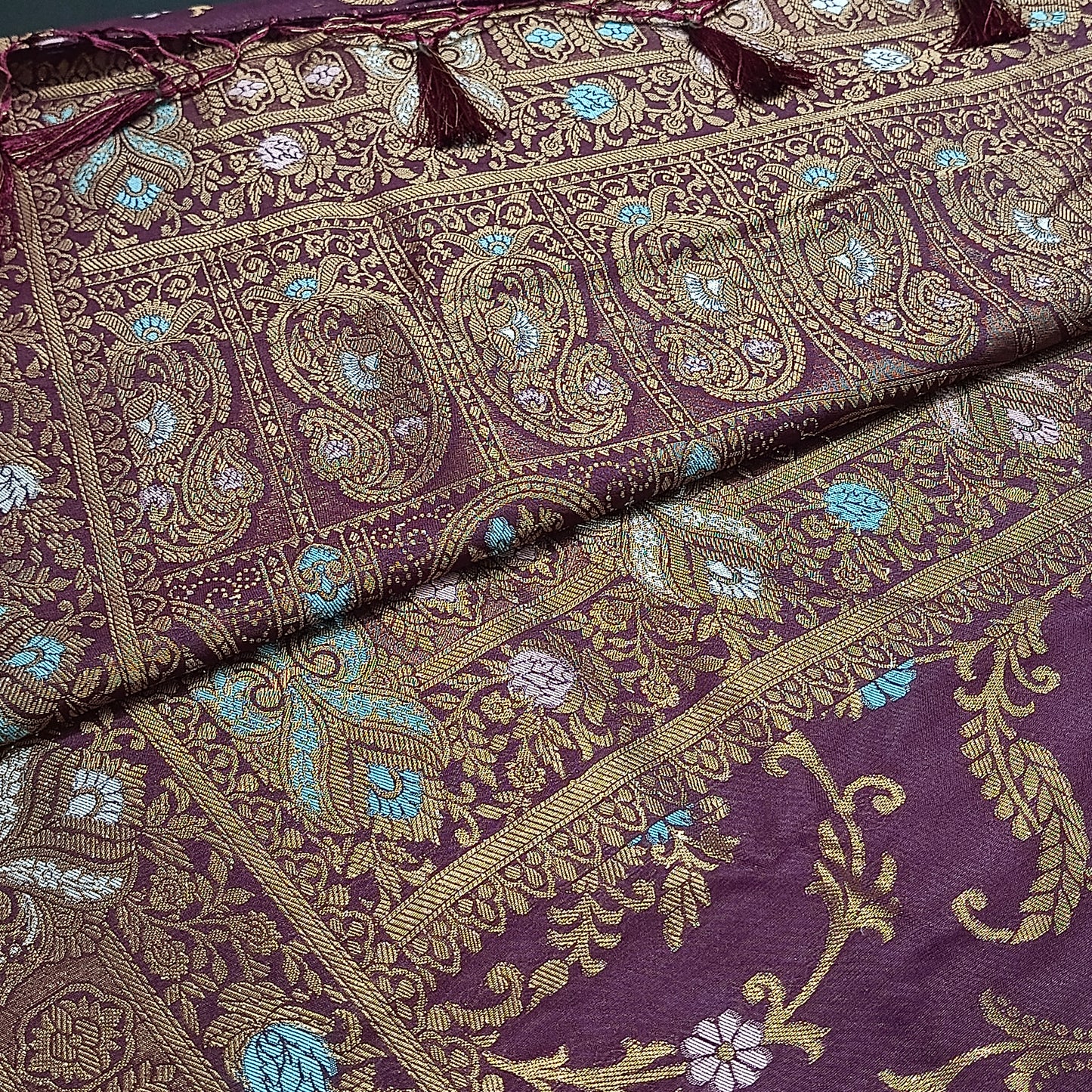 Purple Anaamika vegan kaddi georgette saree MA25265