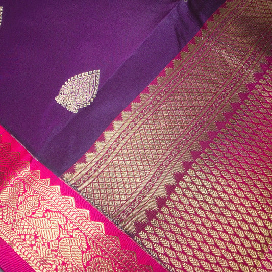 Violet pink Parampara vegan kanchi silk saree GA26137