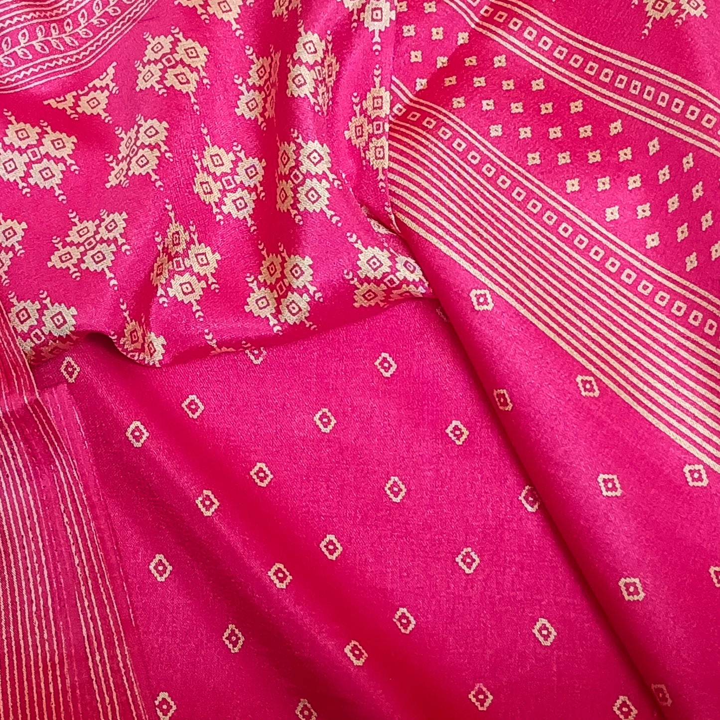 Pink Kashmiri vegan crepe Silk vol 01 SA25664
