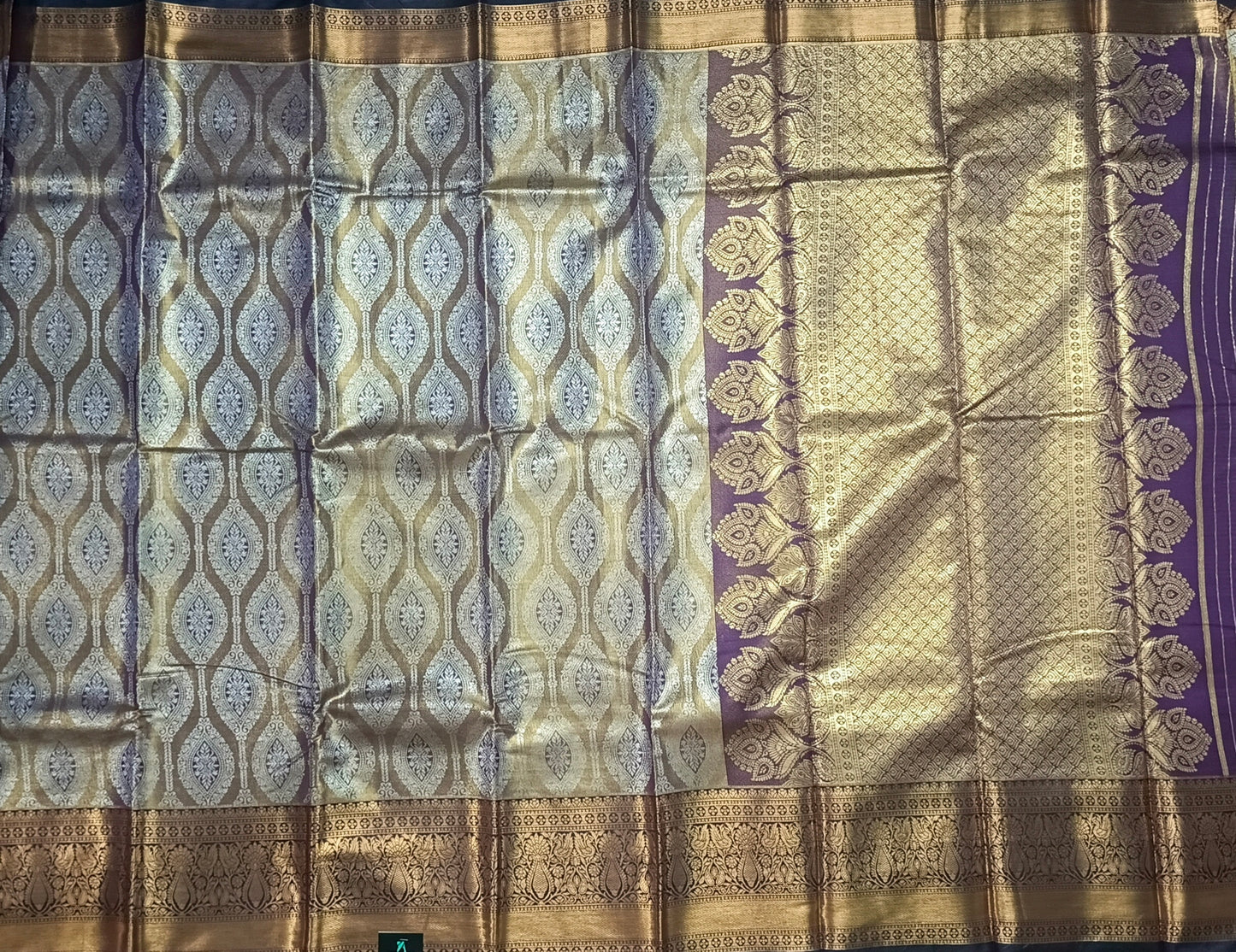 Purple Swarnika Vegan bridal silk saree JA25312