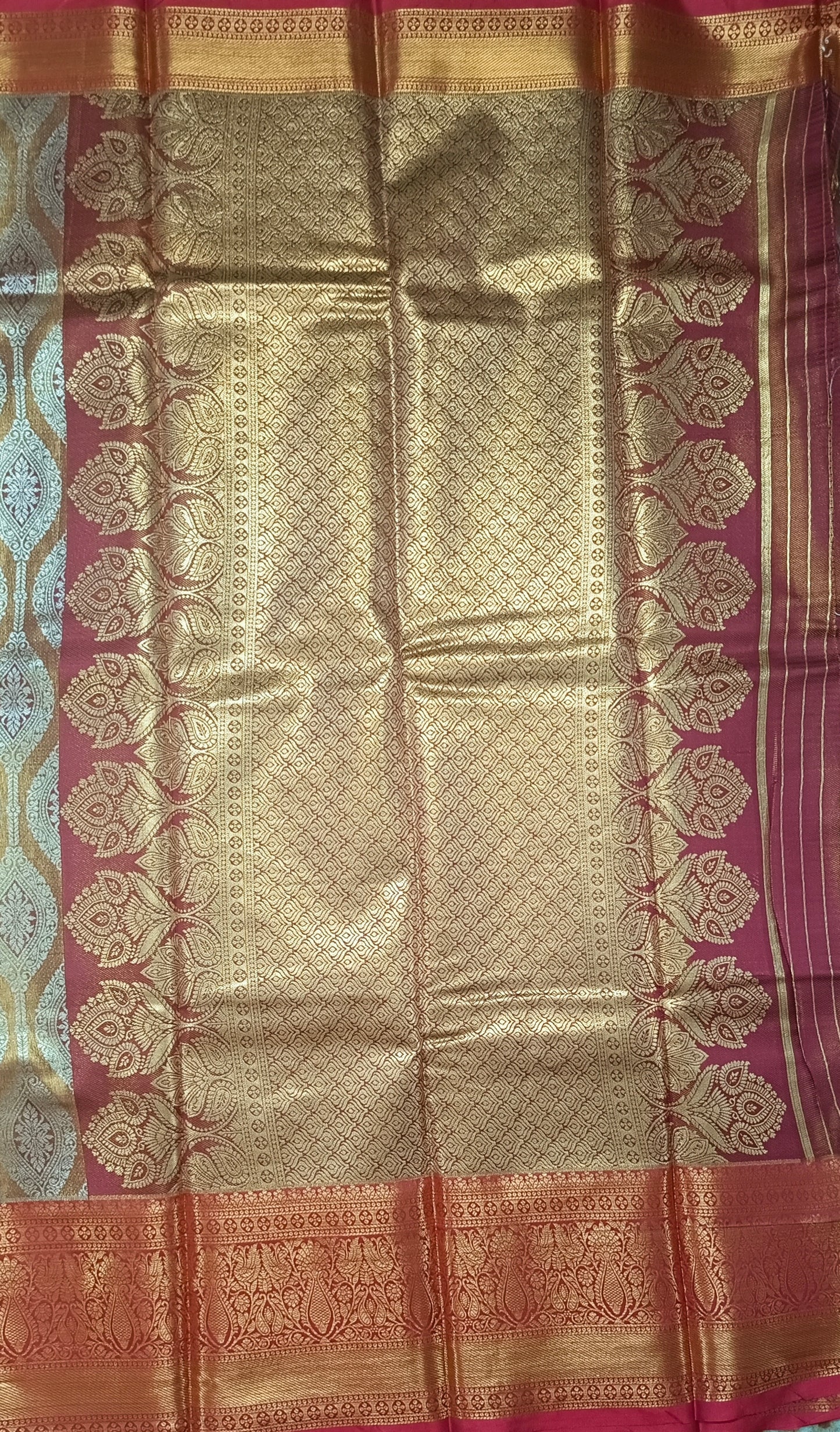 Red Gold Swarnika Vegan bridal silk saree JA25311