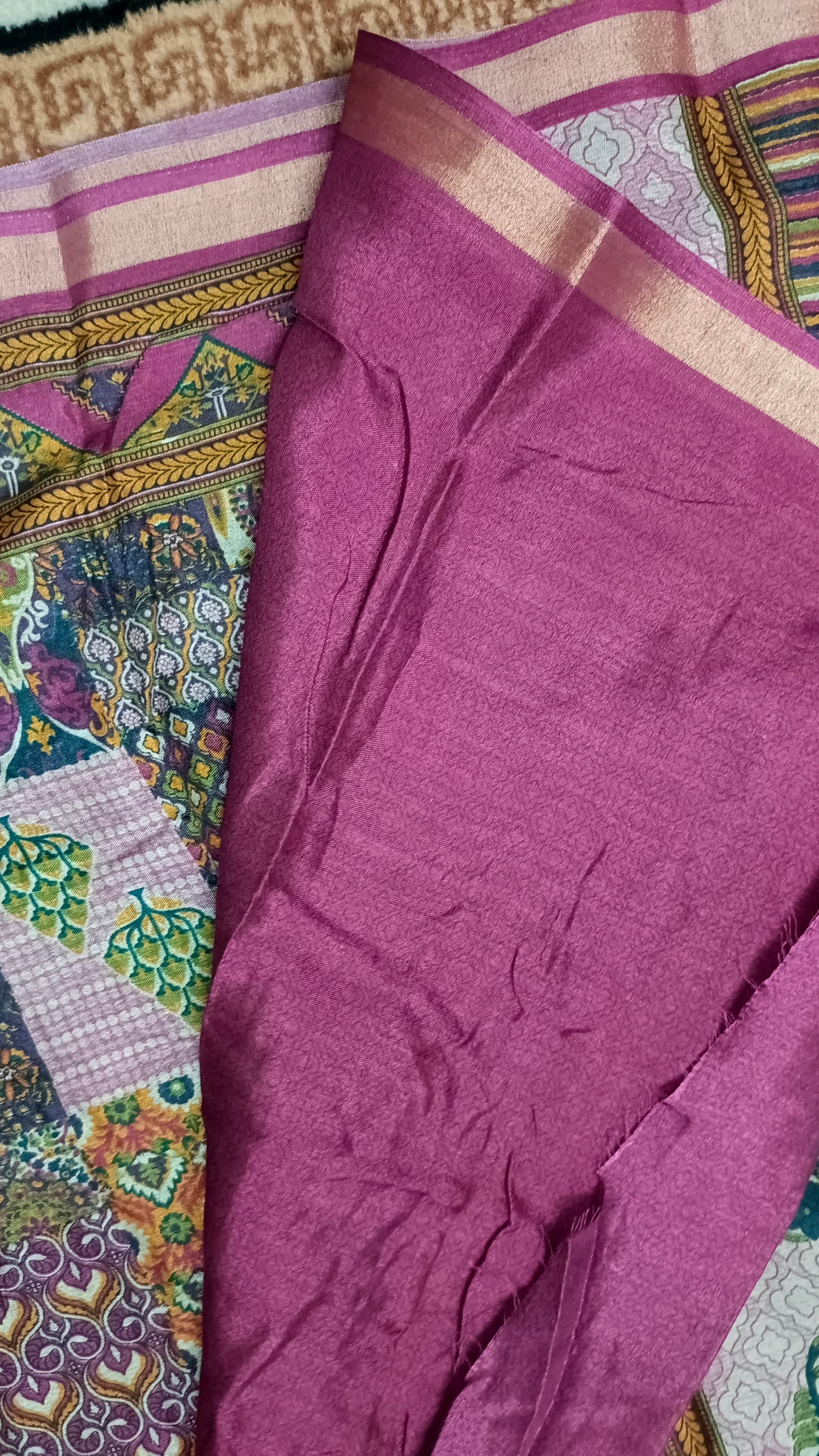Pink sugandha vegan digital malai cotton saree SA25576