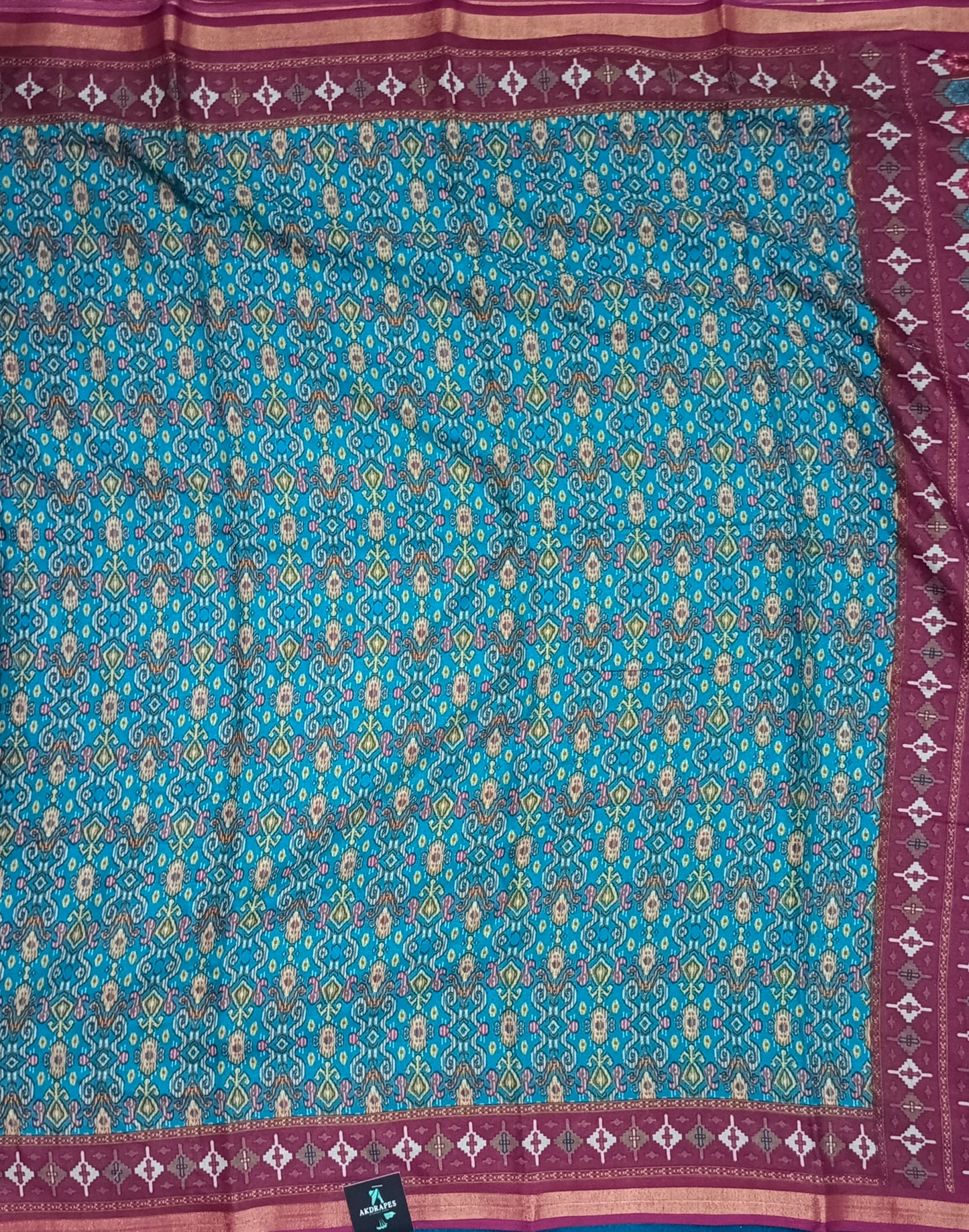 Blue sugandha vegan digital malai cotton saree SA25578