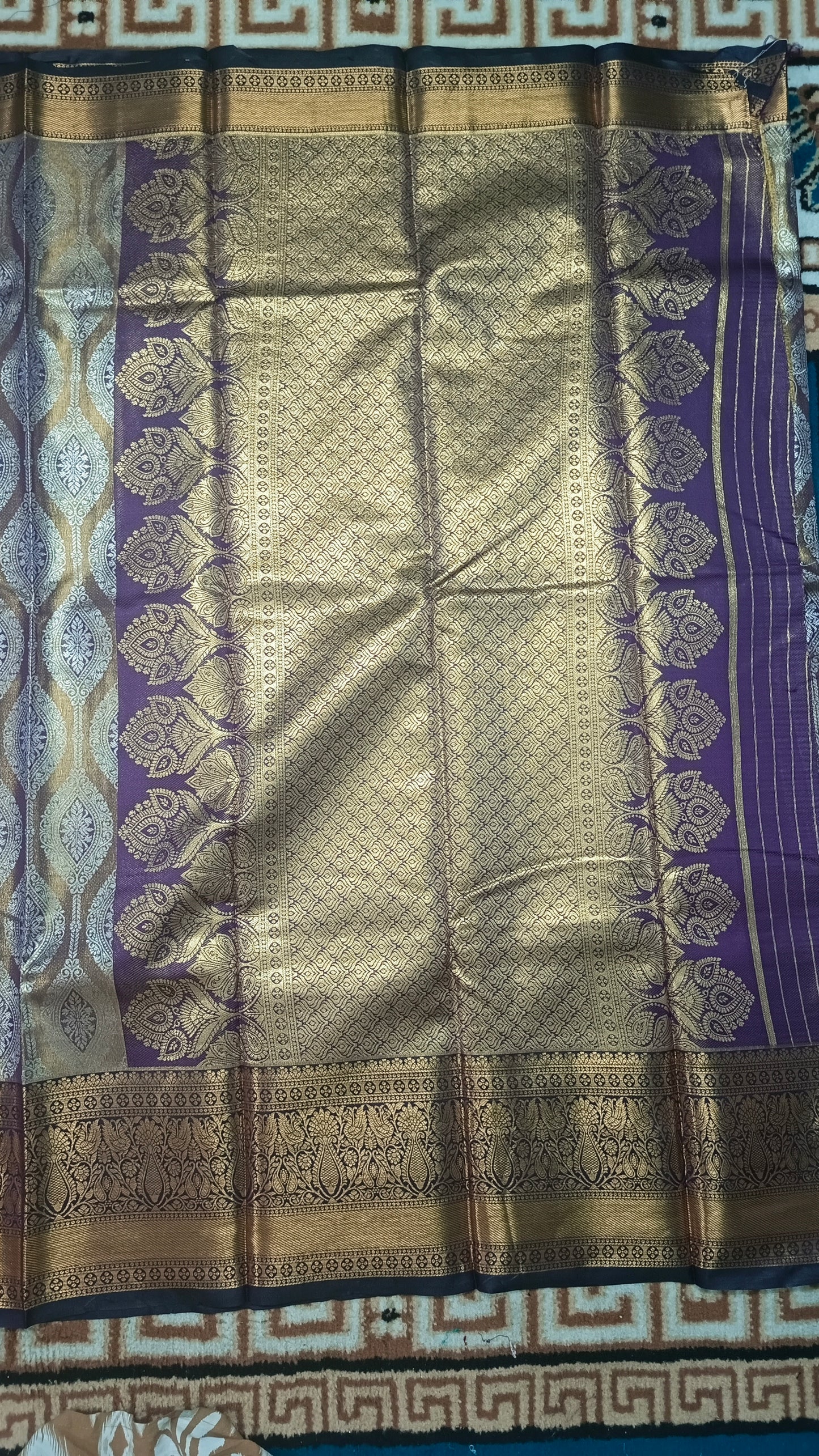 Purple Swarnika Vegan bridal silk saree JA25312